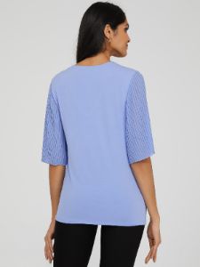 3/4 Sleeve V-Neck Top sold by Suzy Shier