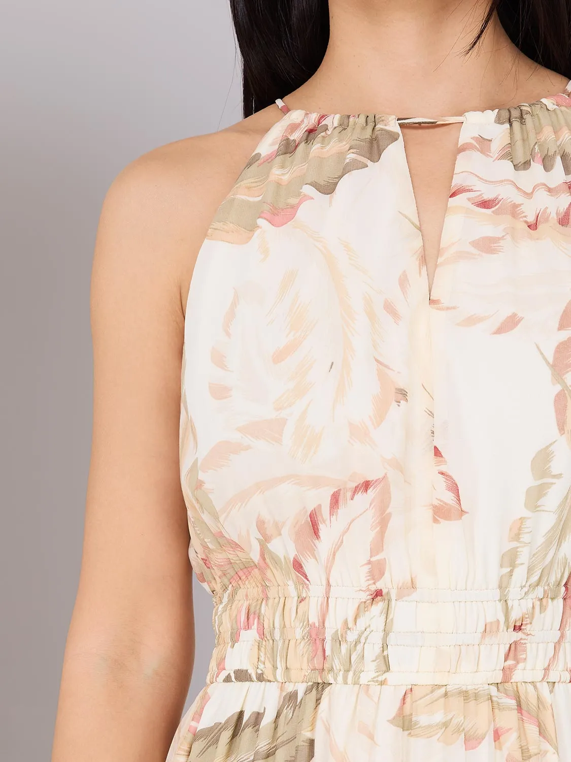 Tropical Print Halter Neck Maxi Dress sold by Suzy Shier product image thumbnail 4