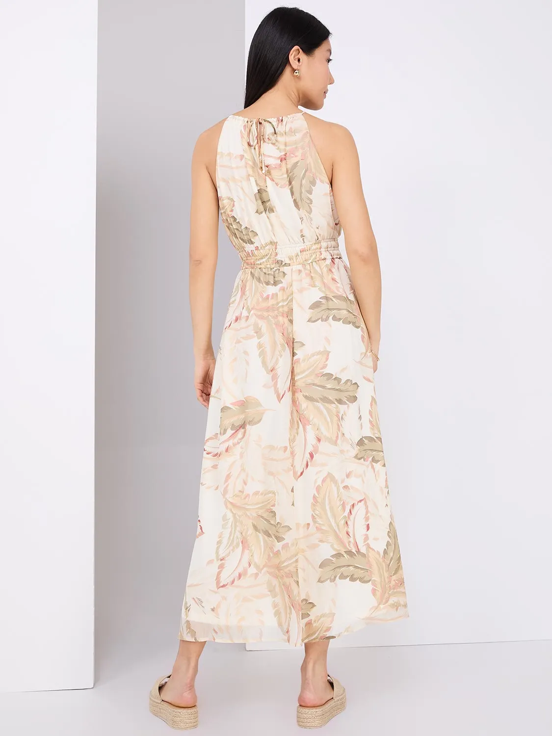 Tropical Print Halter Neck Maxi Dress sold by Suzy Shier product image thumbnail 5