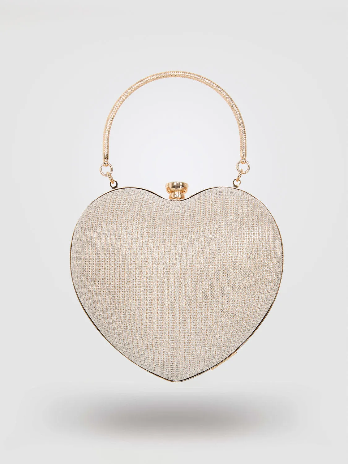 Glitter Heart Shape Minaudiere sold by Suzy Shier