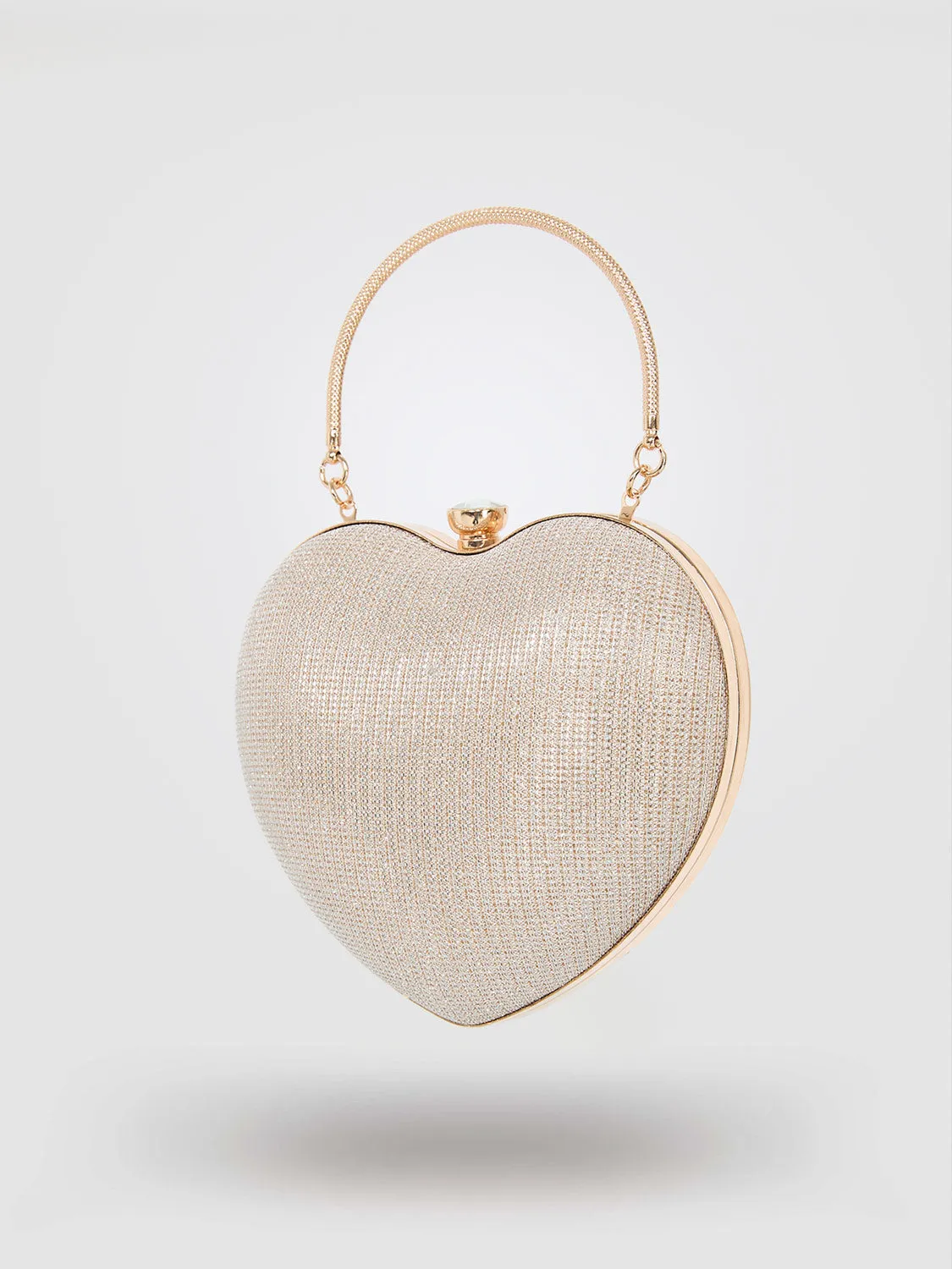 Glitter Heart Shape Minaudiere sold by Suzy Shier product image thumbnail 3
