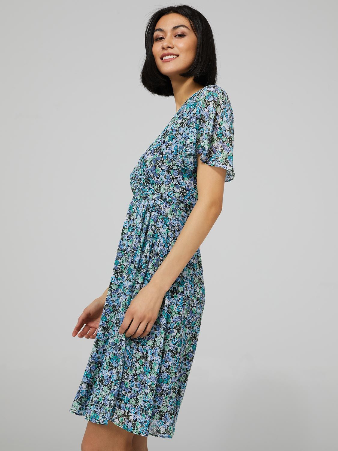 Ditsy Floral Crossover Skater Dress sold by Suzy Shier product image thumbnail 4