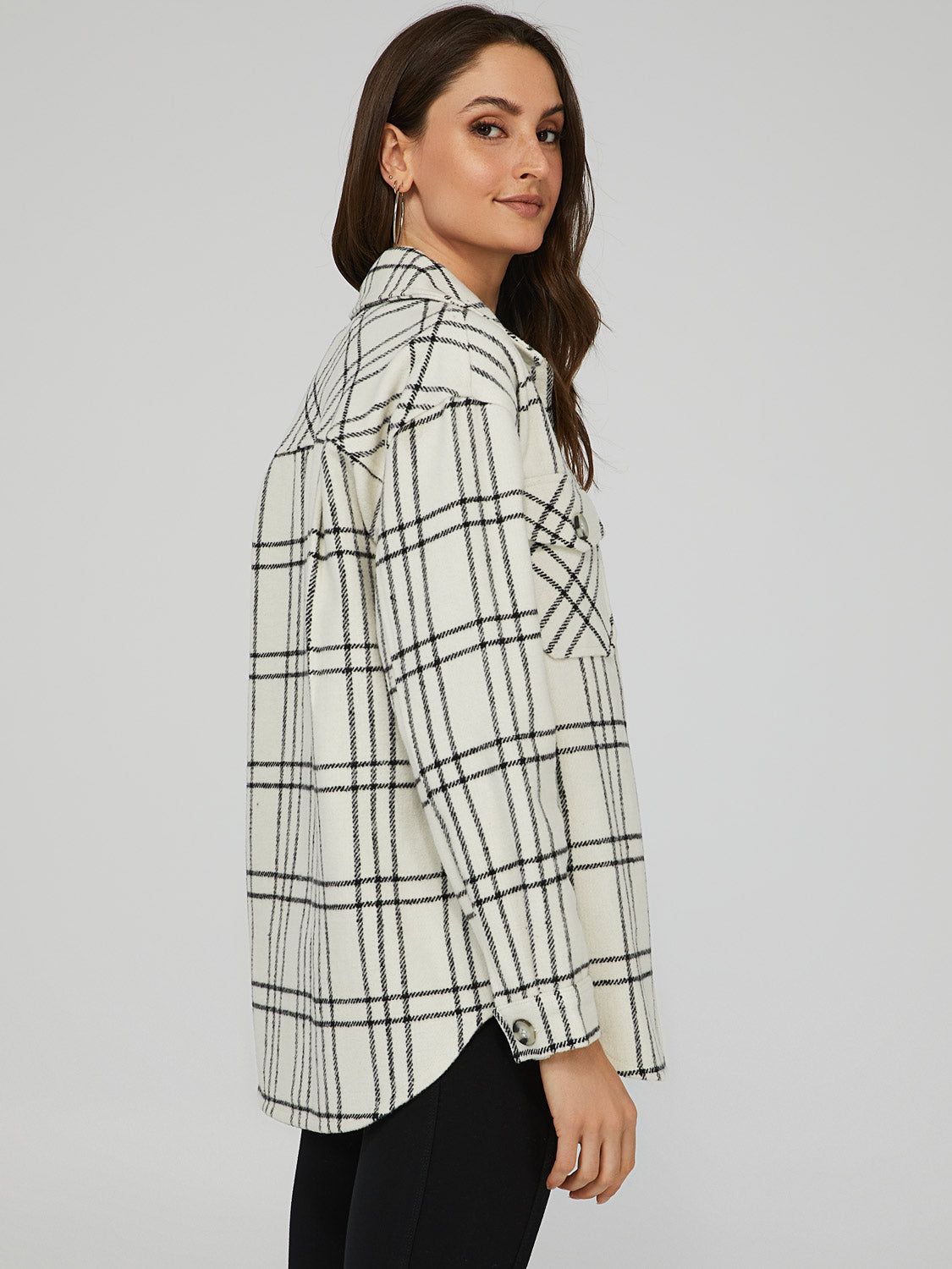 Plaid Shacket sold by Suzy Shier product image thumbnail 3