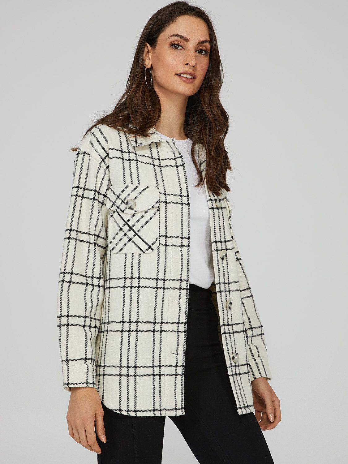 Plaid Shacket sold by Suzy Shier product image thumbnail 2