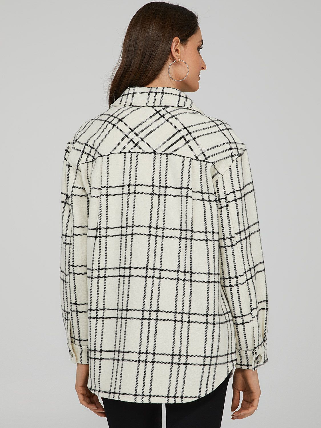 Plaid Shacket sold by Suzy Shier product image thumbnail 4