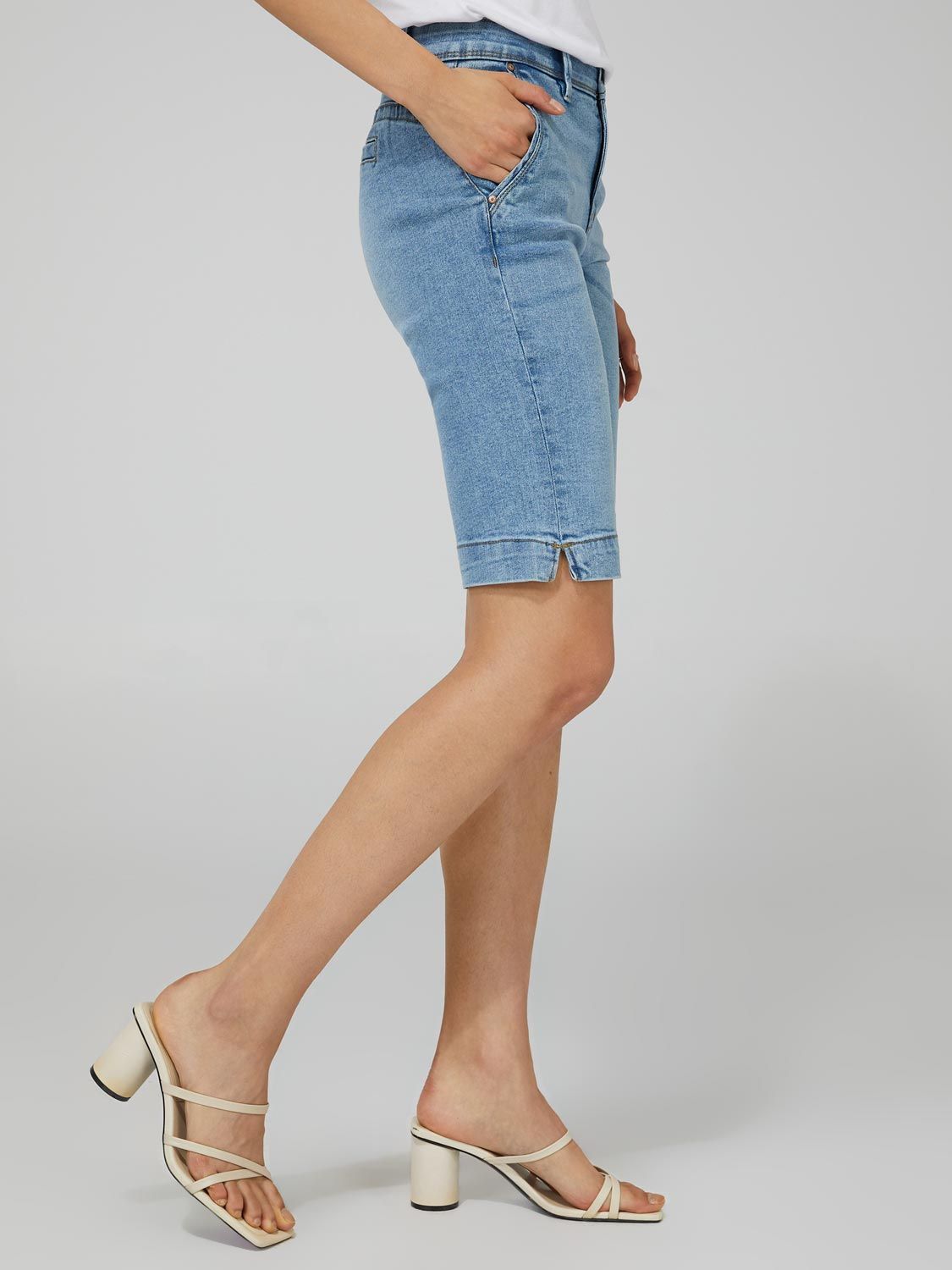 Bermuda Denim Shorts sold by Suzy Shier product image thumbnail 3