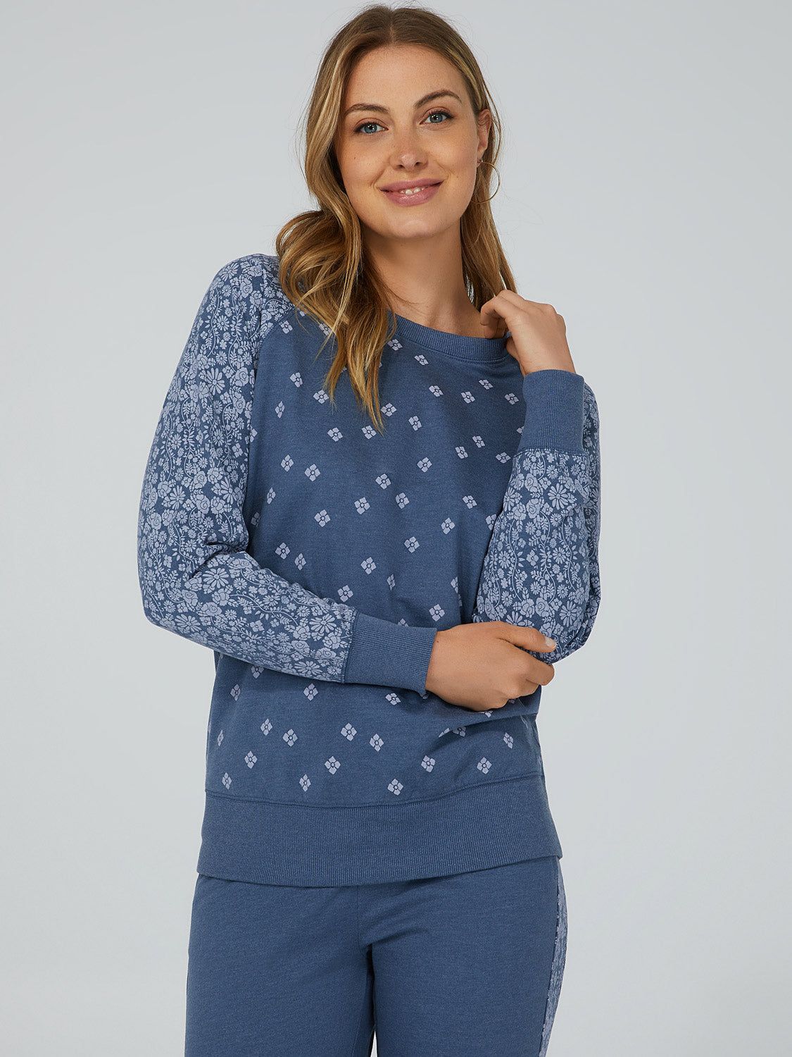 Printed Fleece Sweatshirt sold by Suzy Shier product image thumbnail 2