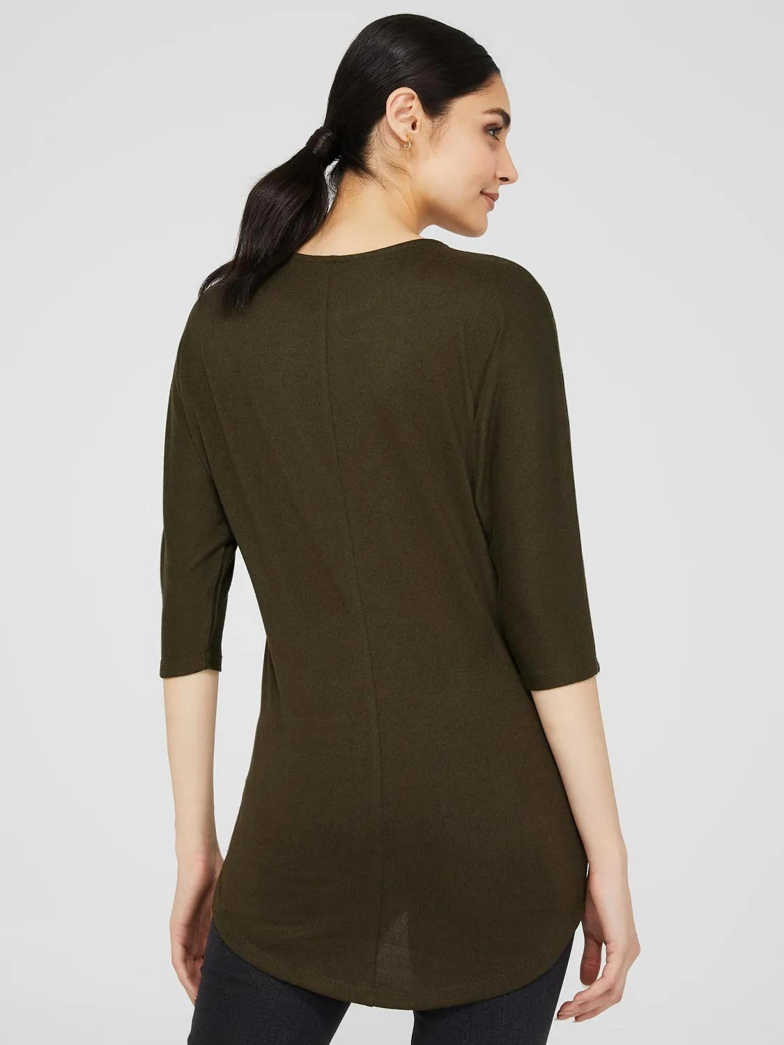 Floral Print 3/4 Dolman Sleeve Top sold by Suzy Shier product image thumbnail 5