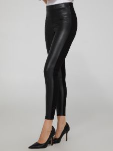 High-Waisted Faux Leather Panel Leggings sold by Suzy Shier