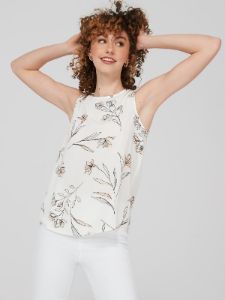 Printed Crepe Chiffon Top sold by Suzy Shier