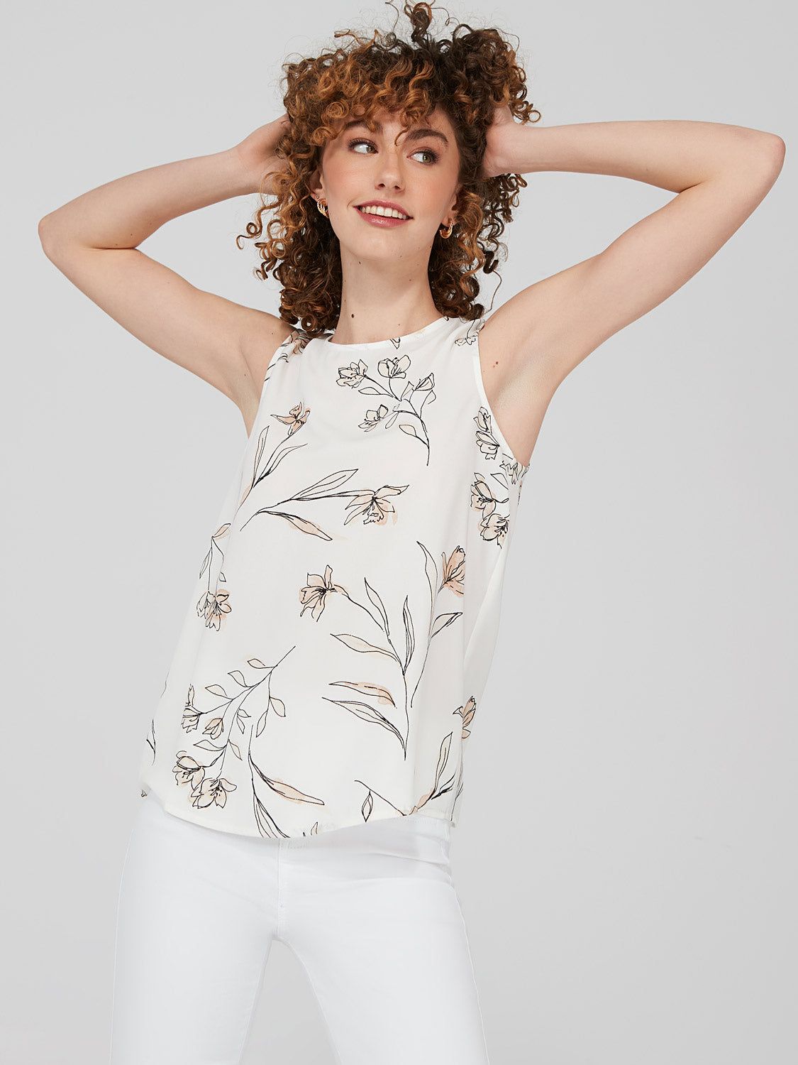 Printed Crepe Chiffon Top sold by Suzy Shier product image thumbnail 3