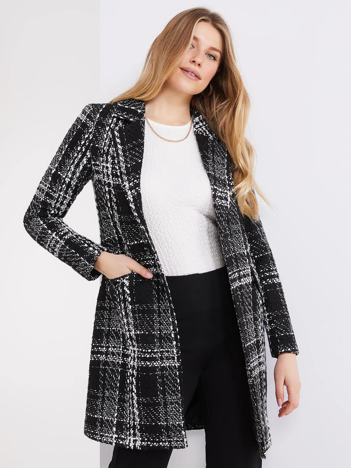 Plaid Car Coat sold by Suzy Shier product image thumbnail 3