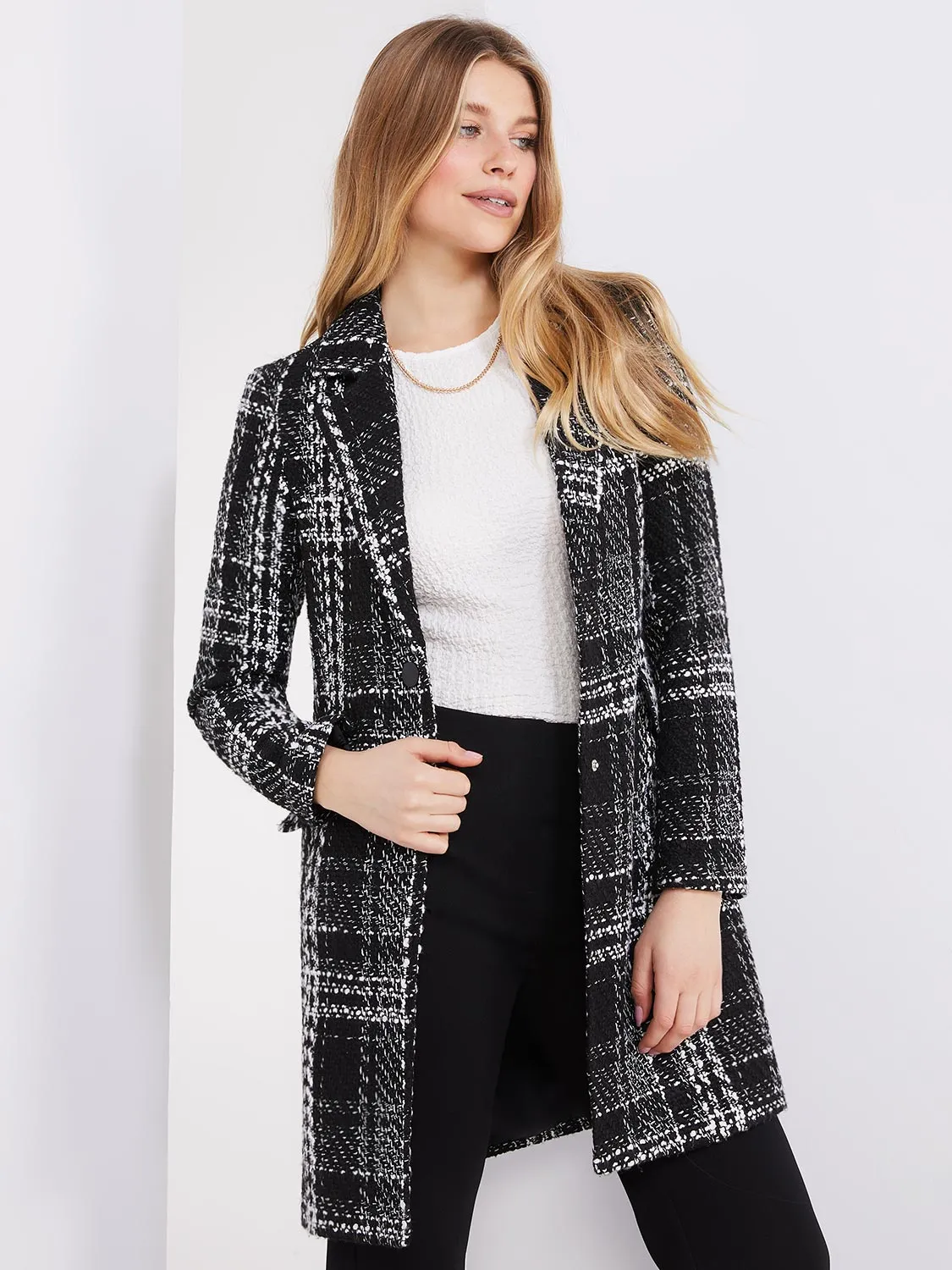 Plaid Car Coat sold by Suzy Shier