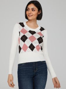 Knit Argyle Sweater sold by Suzy Shier