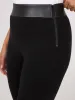 High-Rise Pants With Faux Leather Waistband sold by Suzy Shier