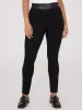 High-Rise Pants With Faux Leather Waistband sold by Suzy Shier