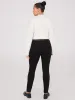 High-Rise Pants With Faux Leather Waistband sold by Suzy Shier