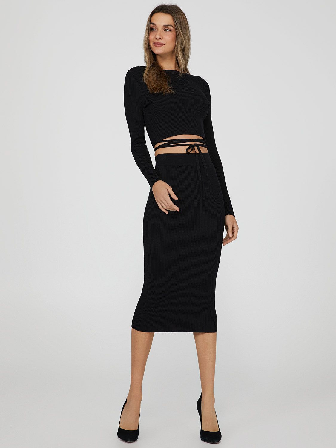 Cropped Tie-Back Sweater sold by Suzy Shier product image thumbnail 7