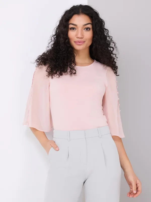 Chiffon Flutter Sleeve Top With Button Details sold by Suzy Shier