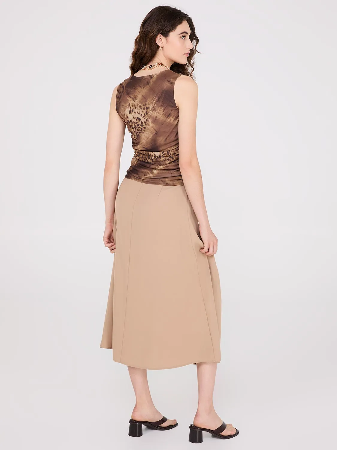 Sleeveless Animal Print Mesh Top sold by Suzy Shier product image thumbnail 4