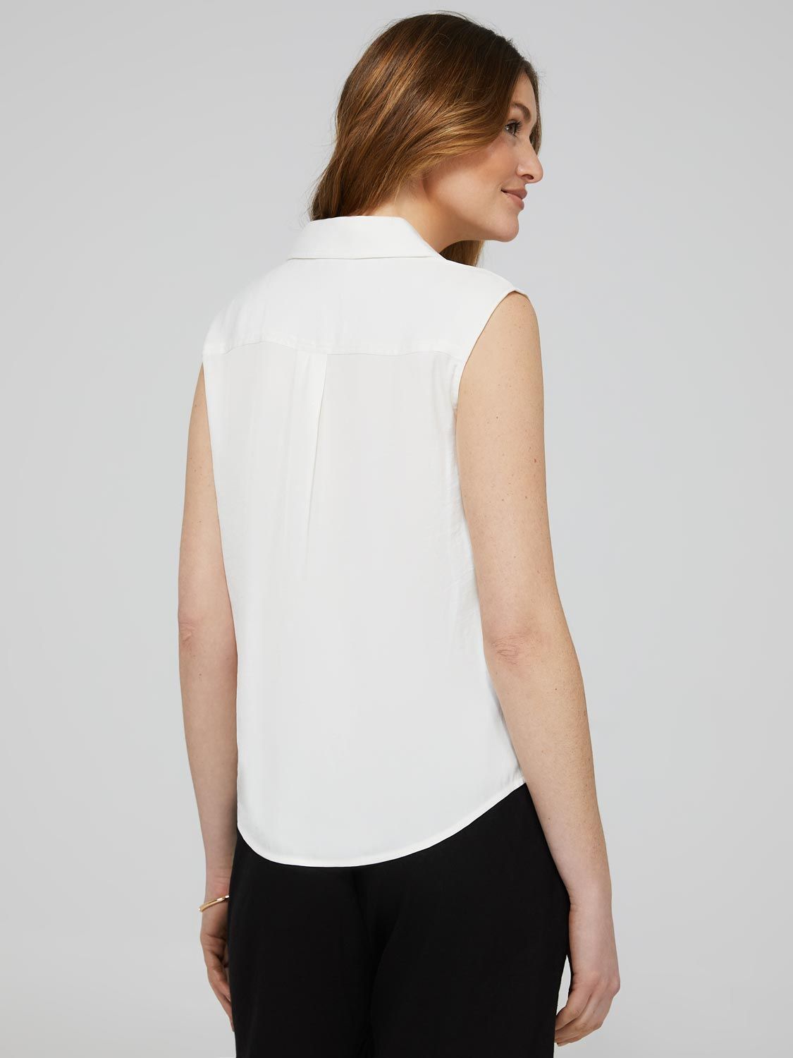 Cap Sleeve Button-Down Blouse sold by Suzy Shier product image thumbnail 4