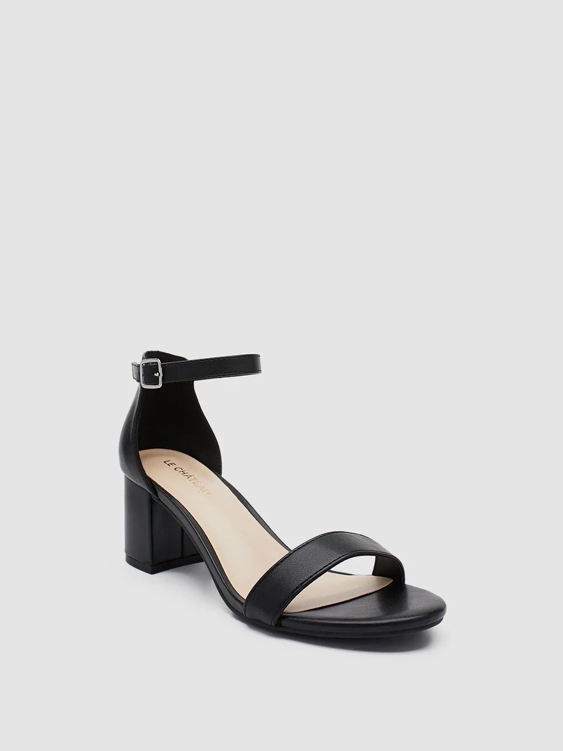 Open Round Toe Low Block Heel Sandal sold by Suzy Shier product image thumbnail 2
