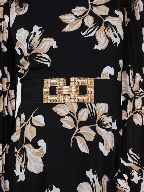 Elastic Belt With Chunky Gold Buckle sold by Suzy Shier