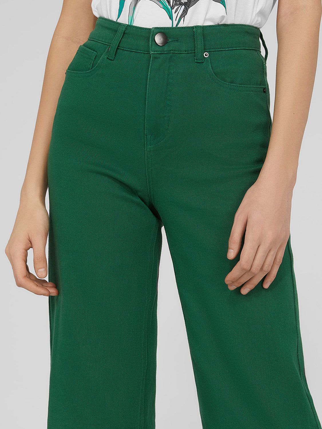 Cropped Raw Edge Wide Leg Gaucho Pants sold by Suzy Shier product image thumbnail 6