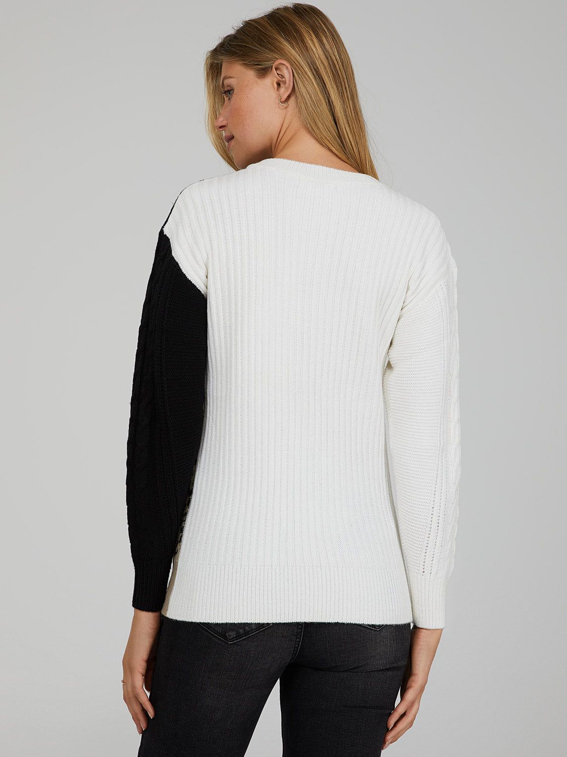 Multi Stitch Patchwork Sweater sold by Suzy Shier product image thumbnail 4