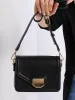 Faux Leather Crossbody Bag With Gold Buckle sold by Suzy Shier