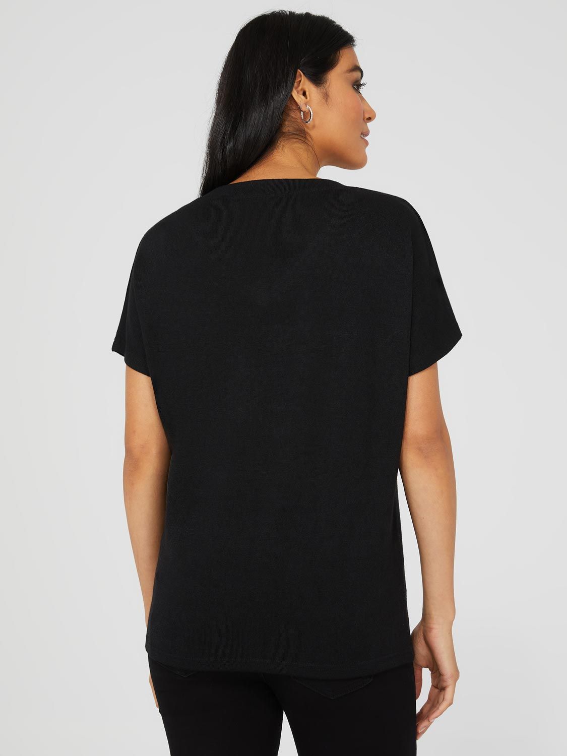 Studded Short Sleeve V-Neck Top sold by Suzy Shier product image thumbnail 5