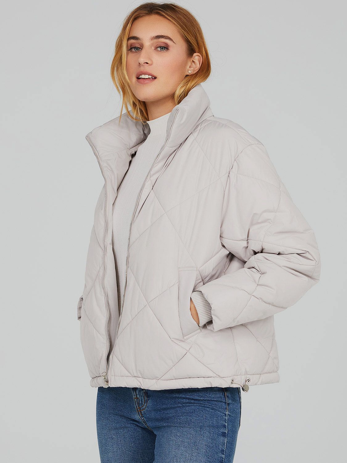 Diamond Quilted Puffer Jacket sold by Suzy Shier product image thumbnail 3