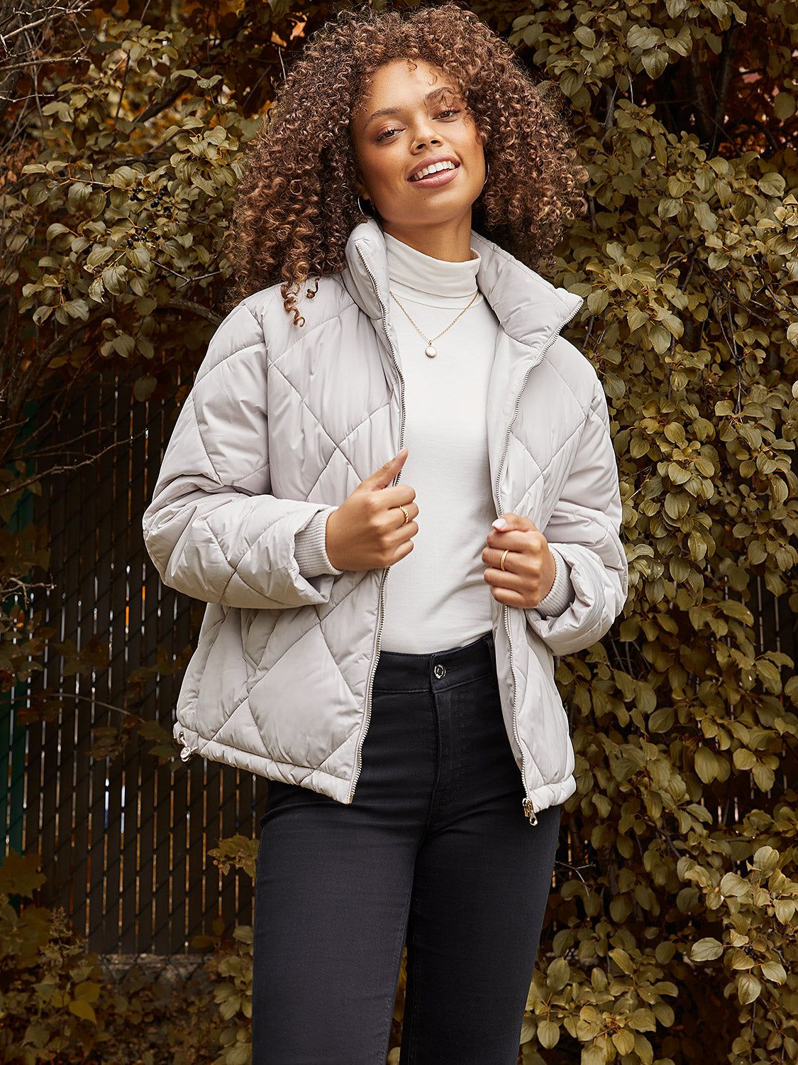 Diamond Quilted Puffer Jacket sold by Suzy Shier product image thumbnail 2