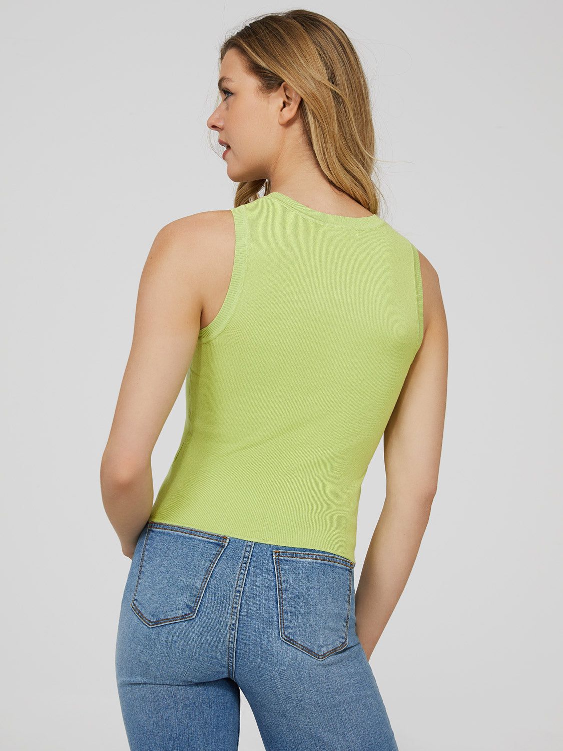 Sleeveless Crew Neck Sweater Knit Top sold by Suzy Shier product image thumbnail 10