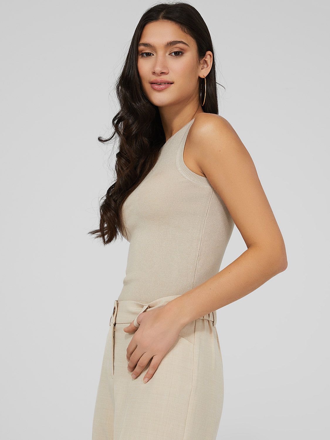 Sleeveless Crew Neck Sweater Knit Top sold by Suzy Shier product image thumbnail 5