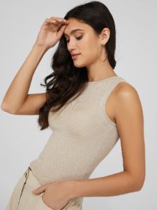 Sleeveless Crew Neck Sweater Knit Top sold by Suzy Shier