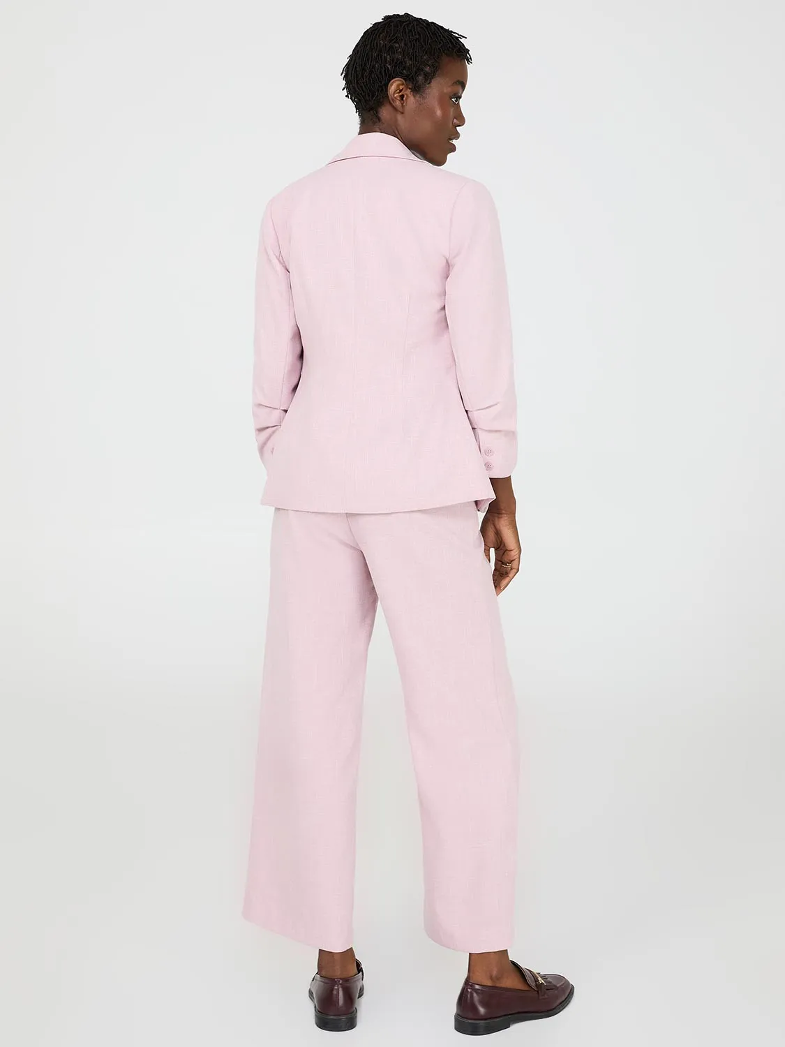 One-Button Ruched 3/4 Sleeve Blazer sold by Suzy Shier product image thumbnail 5