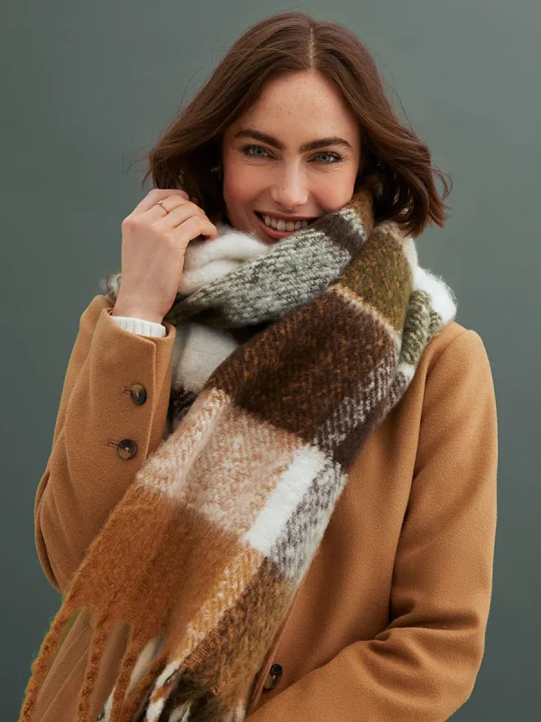 Brushed Plaid Scarf sold by Suzy Shier