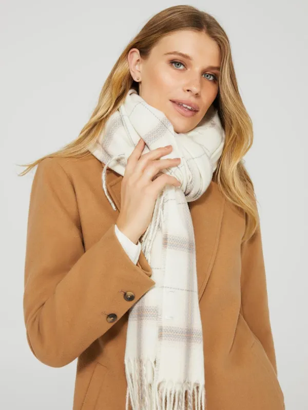 Check Print Scarf sold by Suzy Shier