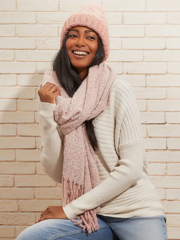 Marled Scarf With Fringed Edges sold by Suzy Shier