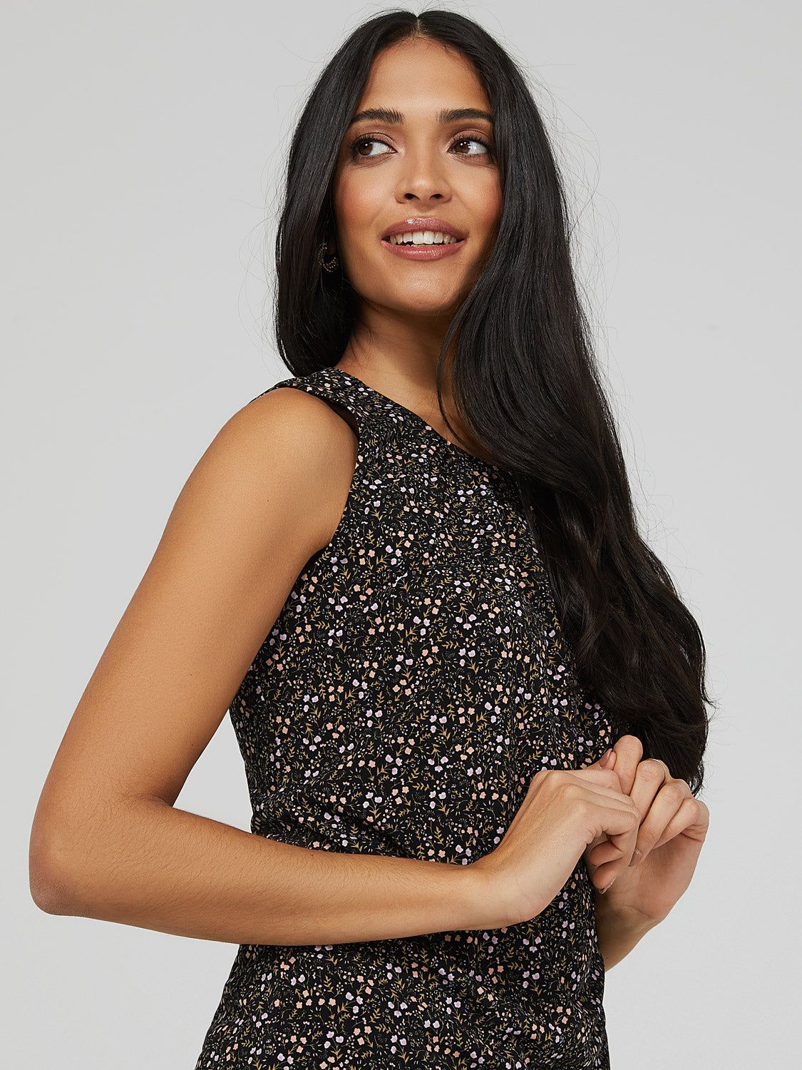 Sleeveless Pleated Neck Top sold by Suzy Shier product image thumbnail 2