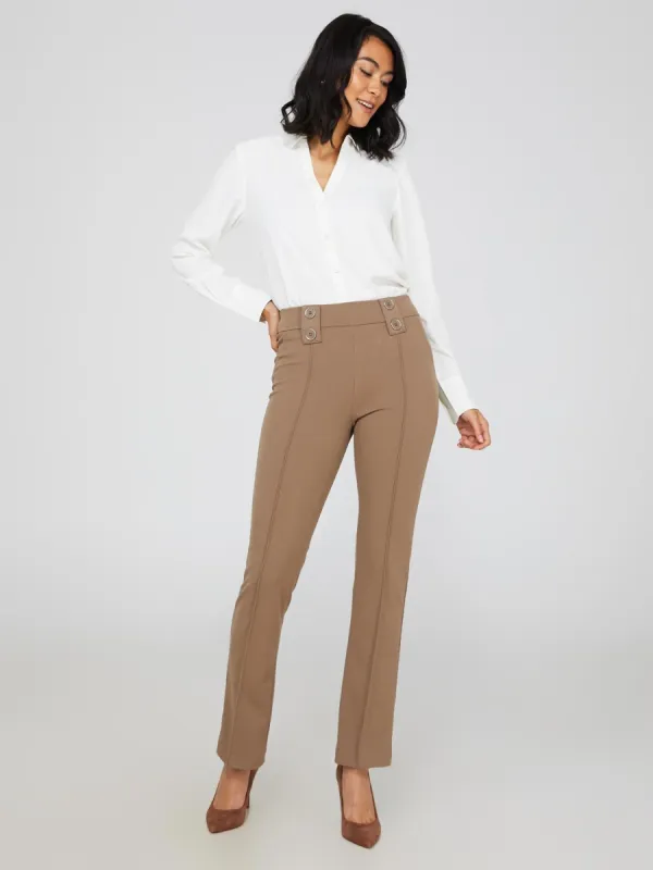 Flare Leg Pull-On Pants With Wide Belt Loops sold by Suzy Shier