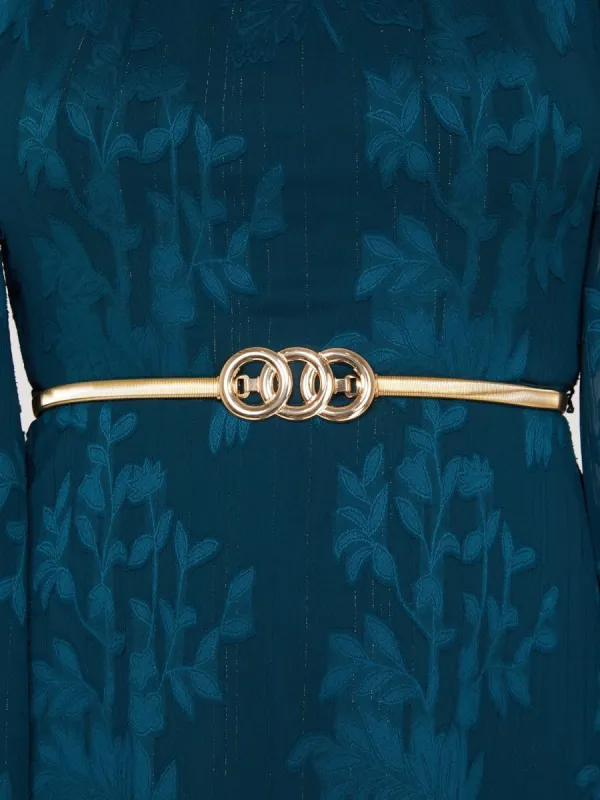 Snakeskin Print Belt With 3 Loop Buckle sold by Suzy Shier