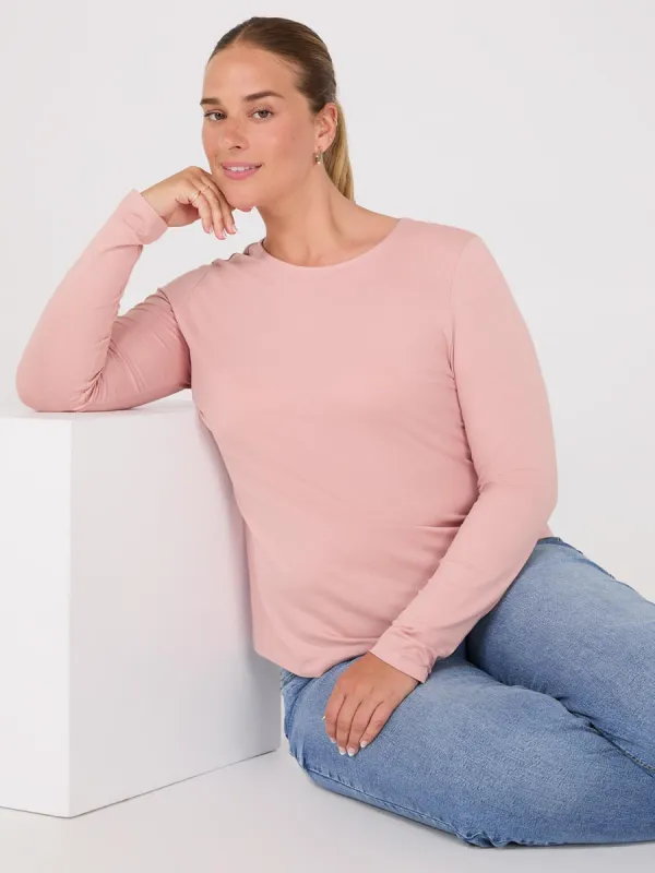 Long Sleeve Round Neck Top sold by Suzy Shier