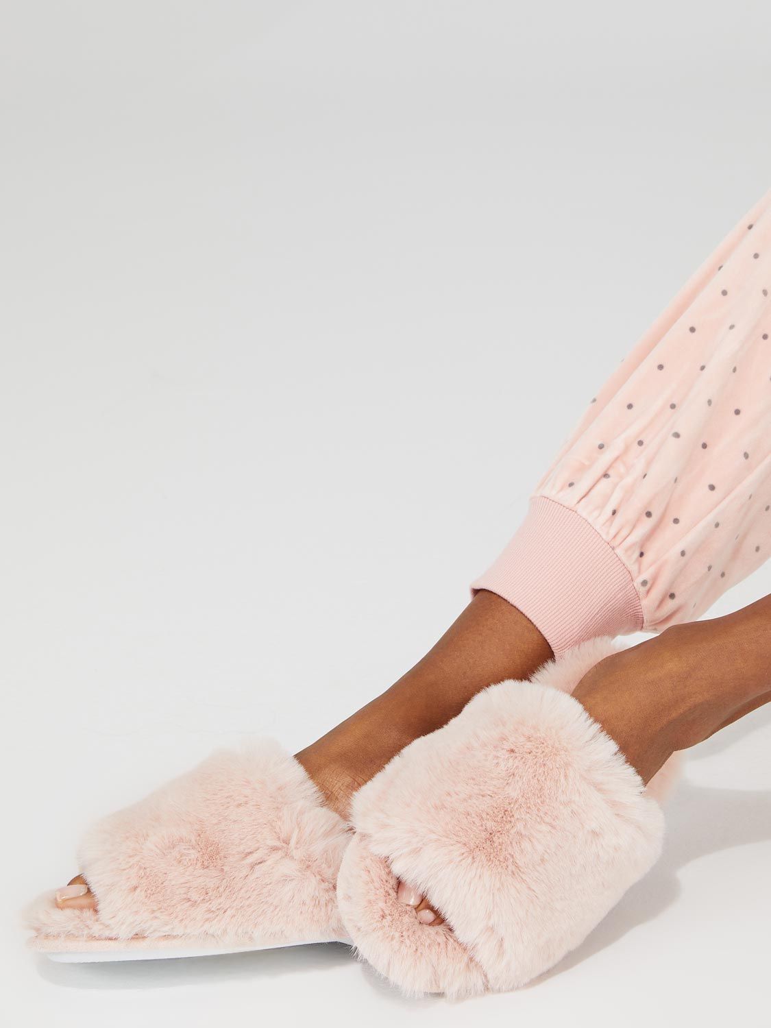 Faux Fur Slipper Slides sold by Suzy Shier product image thumbnail 2