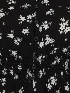 Button-Front Maxi Dress With Smocked Waist sold by Suzy Shier