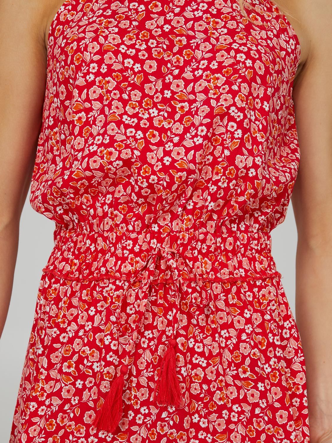Printed Halter Neck Dress With Smocked Waistband sold by Suzy Shier product image thumbnail 6