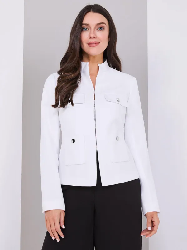 4 Pocket High Collar Blazer sold by Suzy Shier