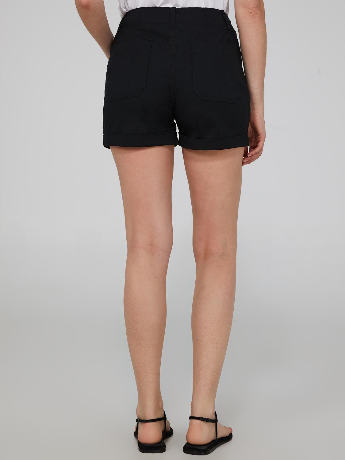 High Waisted Shorts With Cuffed Hem sold by Suzy Shier product image thumbnail 8