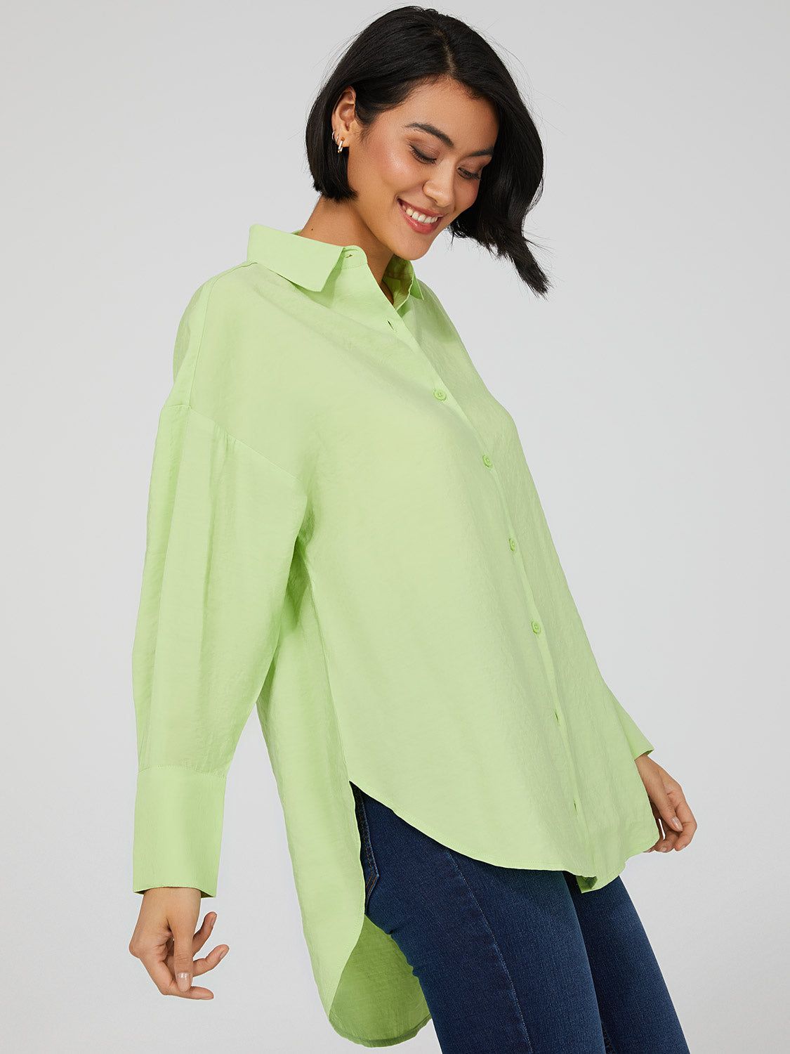 Oversized Button-Down Blouse sold by Suzy Shier product image thumbnail 8